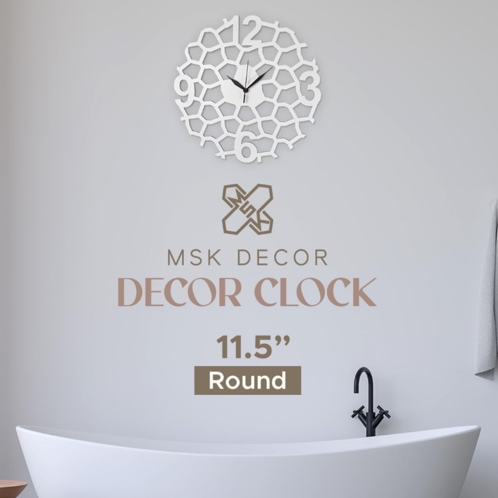 Modern Wall Clock, by MSK Non-Ticking, Decorative 11.5 ✨️$40 on Amazon✨️ - Picture 2 of 8